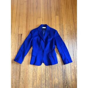 Akris Punto Womens Angora Tailored Blazer Blue